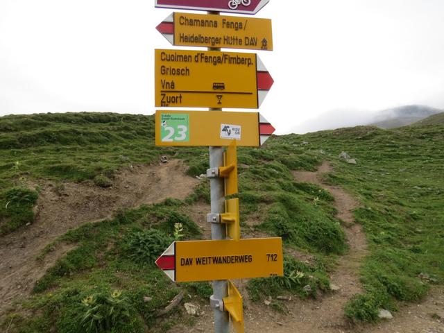 rechts abbiegend würde man zum Hof Zuort wandern, das wir schon besucht haben