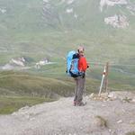 meine Maus Blick hinunter in das Val Fenga/Fimbatal und zur Heidelbergerhütte