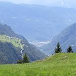 die Aussicht reicht bis nach Tirano unser Tagesziel