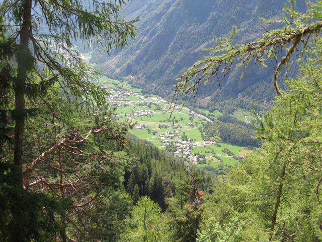 ...wobei sich immer wieder ein Blick hinunter ins Val Poschiavo bietet