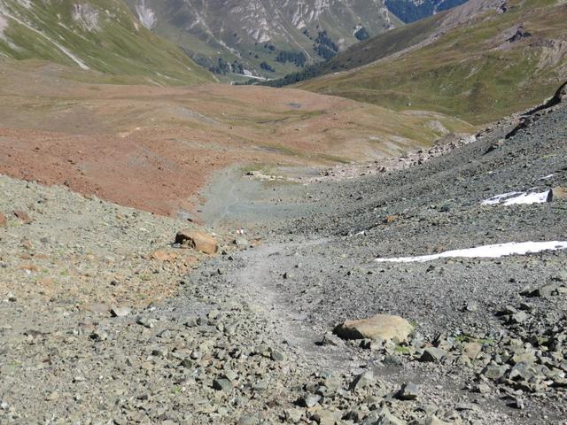 ...von der Fuorcla Champatsch hinunter ins Blumental Val Laver