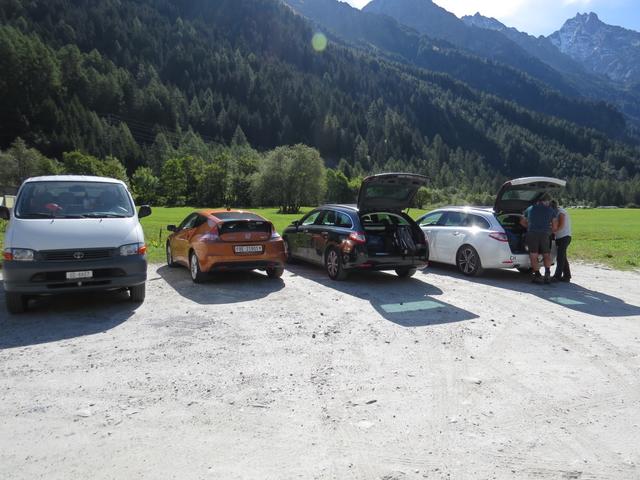 mit dem Auto sind wir bis Casaccia im Bergell gefahren