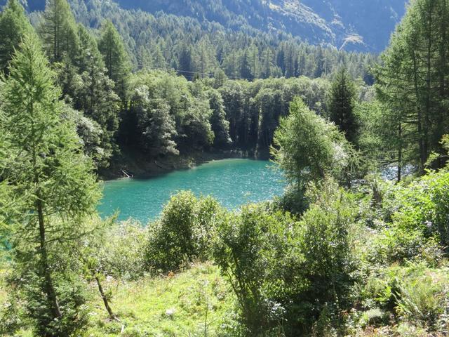 wir passieren nach einiger Zeit die Kraftwerkszentrale Löbbia mit ihrem Ausgleichsbecken