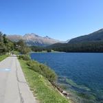 am St.Moritzersee entlang, laufen wir zum Bahnhof. Eine sehr schöne 2 Tageswanderung geht zu Ende