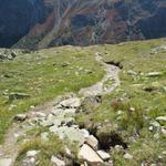 ...gegen das Val Bever abfallenden Bergflanken ist nun der anspruchsvollste Teil der heutigen Wanderung