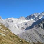 Blick zum Cantun Gletscher und zur Cima dal Cantun