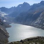 Albignasee mit Albignagletscher und die berühmte Bergeller Berge wie Cima della Bondasca und Sciora Kette