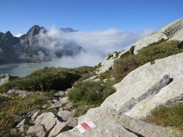 auf den gleichen Weg wie wir aufgestiegen sind, geht es wieder abwärts