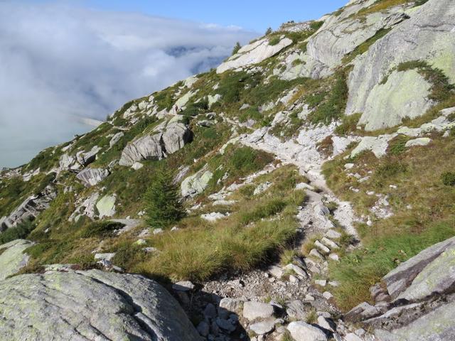 der Hüttenweg ist immer gut ersichtlich