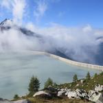 Blick auf die Albigna Staumauer