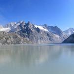 sehr schönes Breitbildfoto mit Blick zur Capanna da l'Albigna, Cantun Gletscher und Gletscher Castel Nord mit Castel