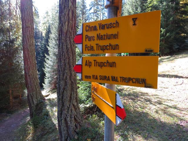 ...links abwärts Richtung Alp Trupchun.