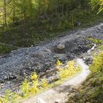 immer wieder müssen Wildbäche überquert werden