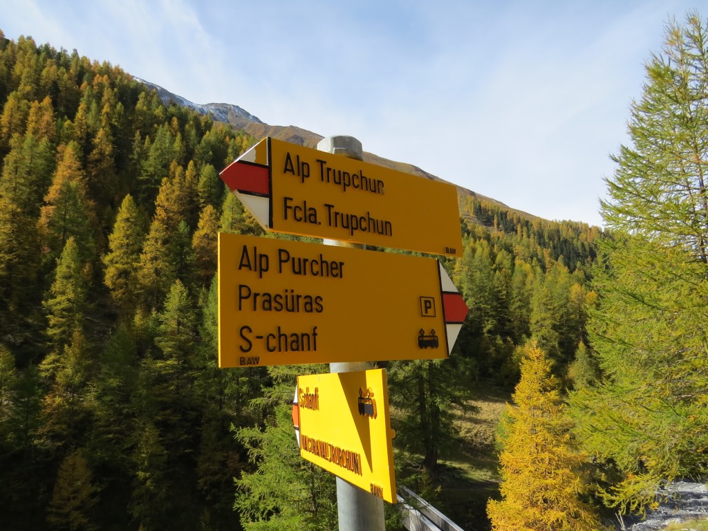 ...zur Weggabelung bei Punkt 1995 m.ü.M. wo wir rechts abbiegen