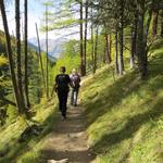 ...der nun relativ eben an der rechten Talseite entlang führt