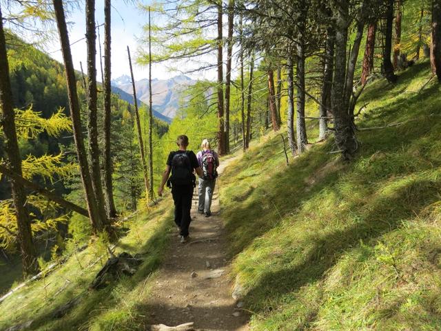 ...der nun relativ eben an der rechten Talseite entlang führt