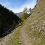 am Talboden angelangt, wenden wir uns...