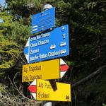 ...bei der Weggabelung Punkt 1877 m.ü.M. nach links..