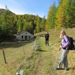 bei den Alphütten von Tegias