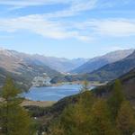 hier bietet sich eine fantastische Aussicht über die Engadiner Seenplatte Richtung Silvaplana