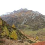 wir blicken hinunter ins das einsame Val Fedoz mit dem Piz da la Margna