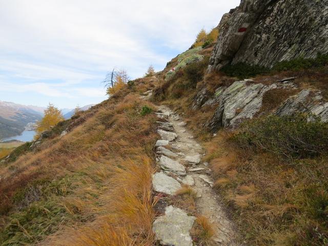 weiter aufwärts Richtung Gipfel Muott' Ota