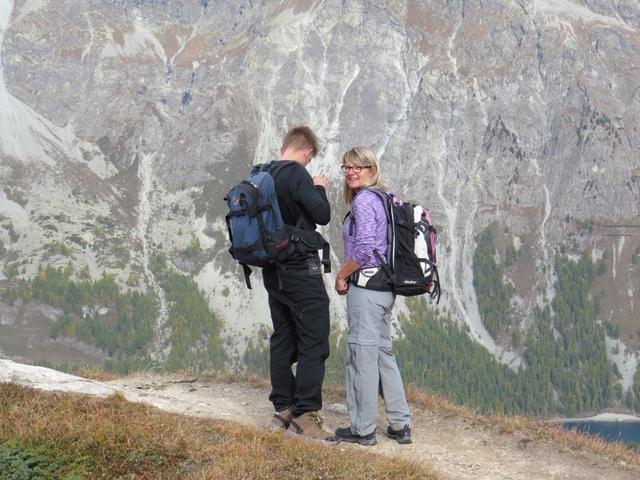 was für eine traumhafte Aussicht hinunter zum Silsersee