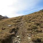 über den breiten Rücken des Muott' Ota geht es problemlos weiter aufwärts