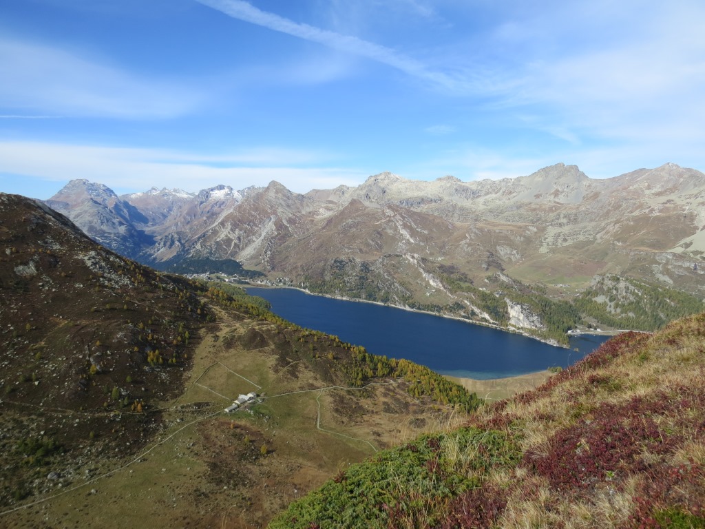 Piz Lunghin, Piz Grevasalvas, Piz d'Emmat und Piz Lagrev was für eine Aussicht