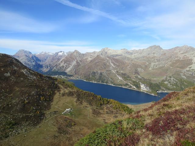 Piz Lunghin, Piz Grevasalvas, Piz d'Emmat und Piz Lagrev was für eine Aussicht