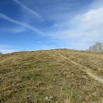 bei der Abweigung 2307 m.ü.M. wir halten uns weiter geradeaus und bleiben auf dem Rücken