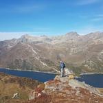 ich blicke noch einmal zum Silsersee hinunter