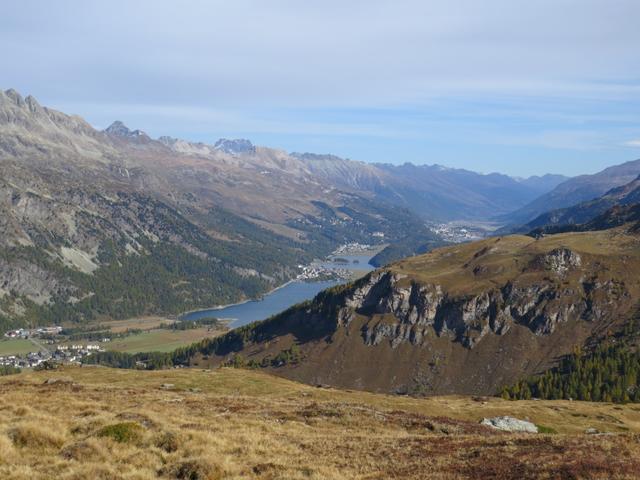 der Blick reicht nun bis nach St.Moritz...