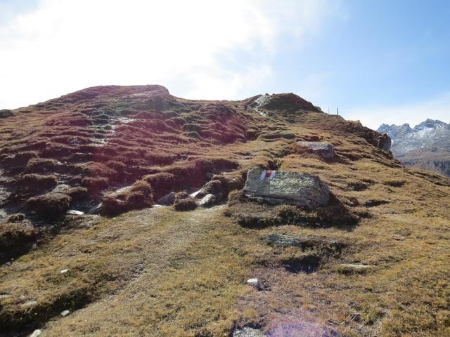 beim Gipfelaufbau des Muott' Ota