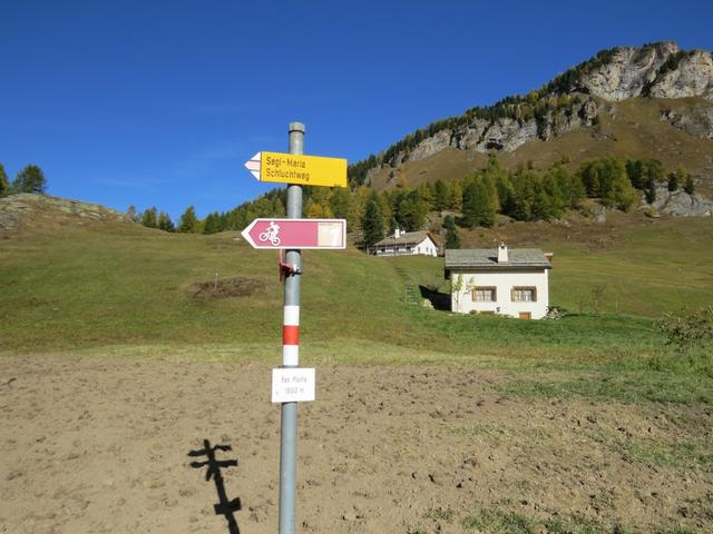 kurz nach Fex-Platta biegen wir in den Schluchtweg ein