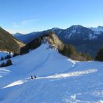 wir blicken zurück zur Bergstation Turren