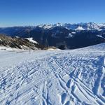 vom Berghaus führt der Pfad entlang der ehemaligen Skipiste abwärts