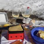 ein Raclette im Freien zuzubereiten ist zwar eine kleine Herausforderung...