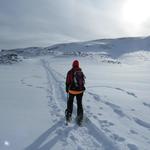 entlang der ausgesteckten Route geht es nun Richtung Erzegg-Gumm