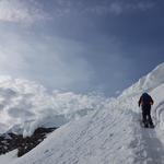 ...ist je nach Schneeverwehung...