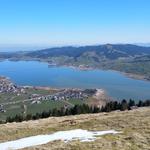 mit jedem Höhenmeter wird die Aussicht auf den Sihlsee imposanter und eindrucksvoller