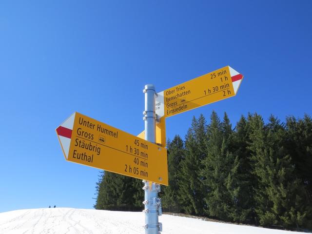 wir erreichen die Weggabelung bei Punkt 1530 m.ü.M. unterhalb des Bögliegg