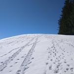 über Altschneefelder geht es noch ein kurzes Stück weiter aufwärts...