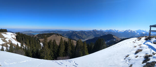 schönes Breitbildfoto mit Blick Richtung Sihlsee