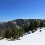 auf der gegenüberliegenden Talseite des Grossen Runs sehen wir die Gipfel, die wir bereits hinter uns gelassen haben