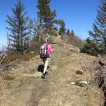 der Pfad steigt nur leicht an...