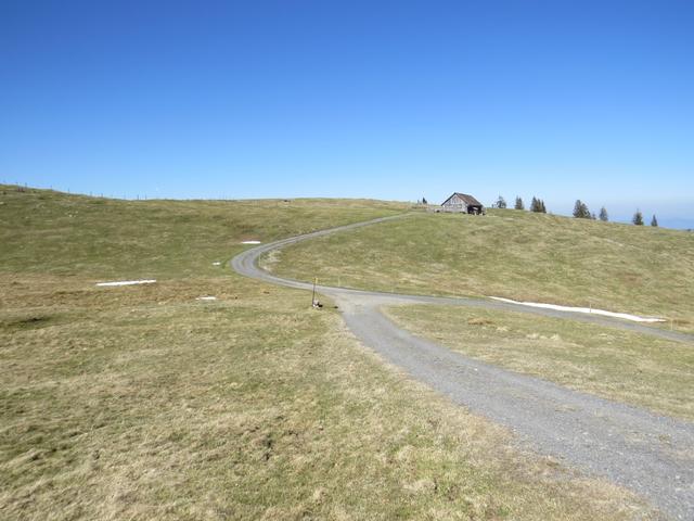 ...und erreichen schliesslich die Wegkreuzung...