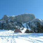 Berggasthaus Ruhsitz. Im Hintergrund Kamor