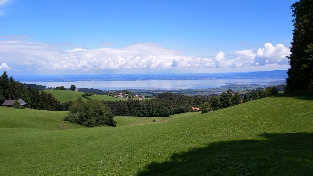 während der Mittagsrast geniessen wir diese Aussicht