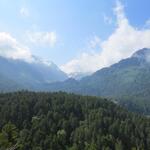 Blick ins Val Forno. Von links Piz Margna, Monte del Forno und rechts Cima da Murtaira